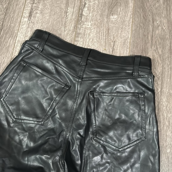 Abercrombie & Fitch Curve Love Vegan Leather 90s Straight Pant ultra highrise 27 - Picture 8 of 9